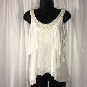 White  and gold tank top